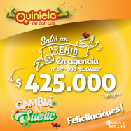 ¡Salió un premio de Quiniela en San Luis!